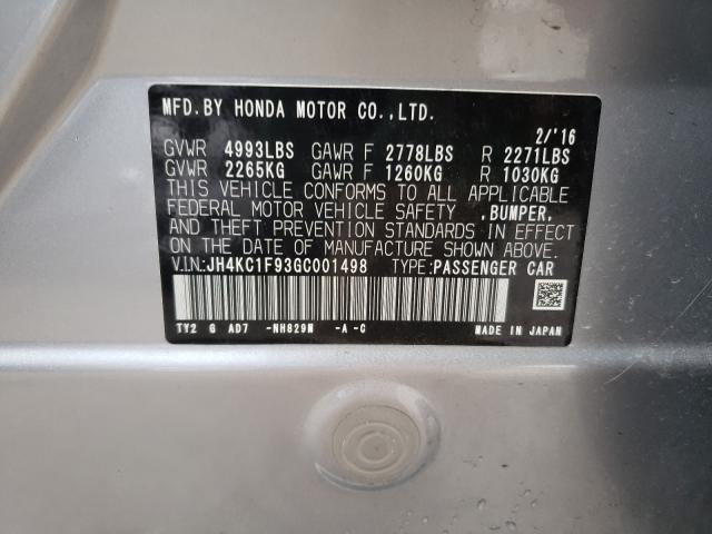 2016 ACURA RLX ADVANC JH4KC1F93GC001498