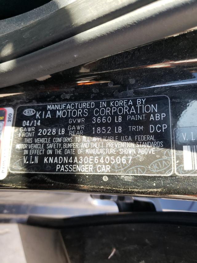 KNADN4A30E6405067 KIA RIO EX