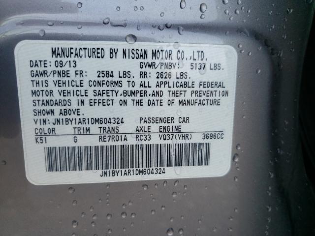 2013 INFINITI M37 X JN1BY1AR1DM604324