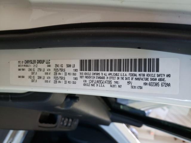 2012 JEEP LIBERTY SP 1C4PJLAK9CW147285