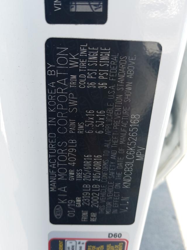 2019 KIA NIRO FE KNDCB3LC6K5265168