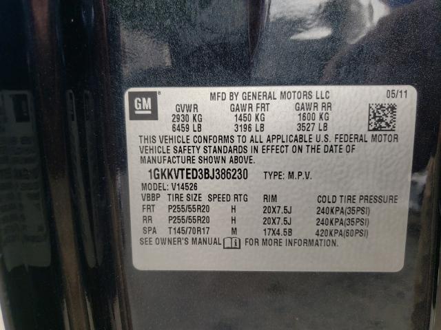 2011 GMC ACADIA 1GKKVTED3BJ386230