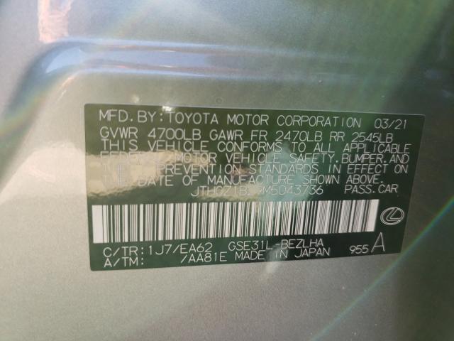 2021 LEXUS IS 350 F-S JTHGZ1B29M5043736