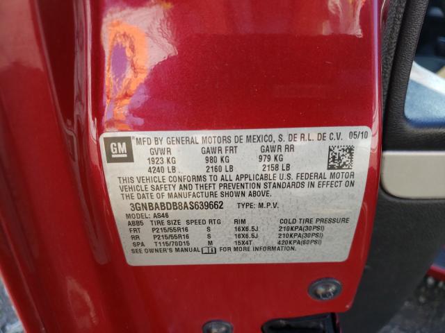 2010 CHEVROLET HHR 3GNBABDB8AS639662