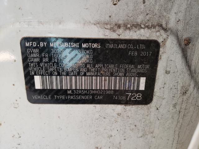 2017 MITSUBISHI MIRAGE GT ML32A5HJ3HH021988