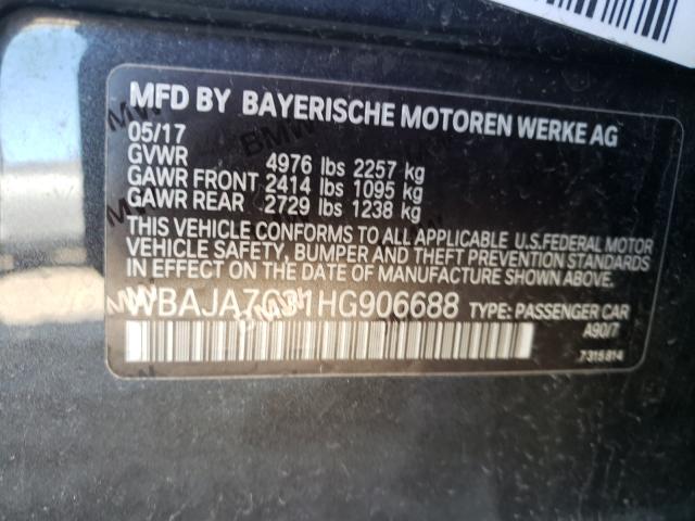 2017 BMW 530 XI WBAJA7C31HG906688