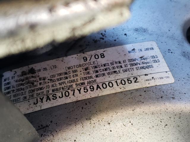 2009 YAMAHA XP500 JYASJ07Y59A001052
