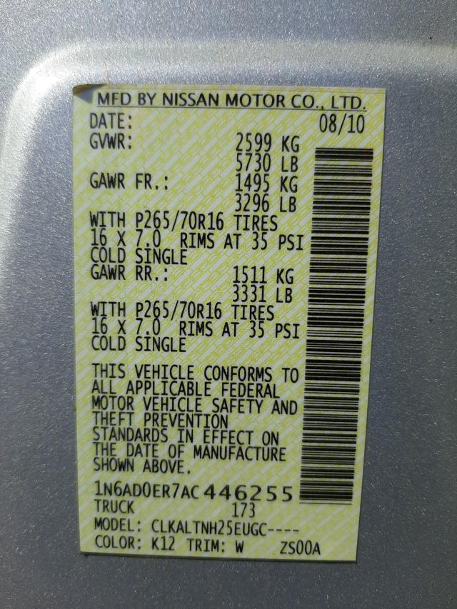 2010 NISSAN FRONTIER C 1N6AD0ER7AC446255