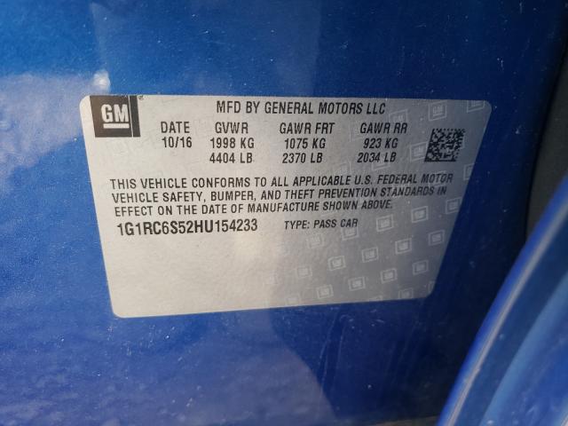 VIN 1G1RC6S52HU154233 2017 Chevrolet Volt, LT no.10