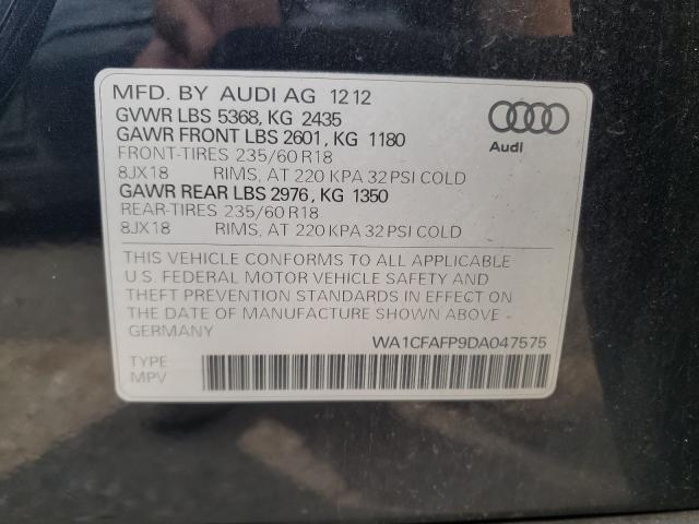 VIN WA1CFAFP9DA047575 2013 Audi Q5, Premium no.10