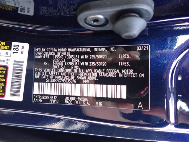 2021 TOYOTA SIENNA XSE 5TDDRKEC7MS035076