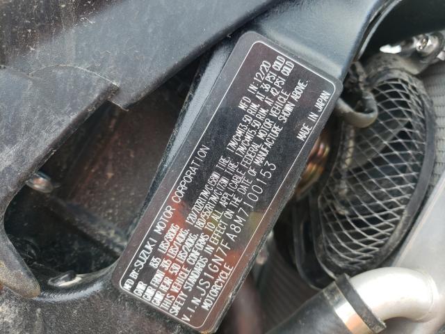 2021 SUZUKI GSX-R600 JS1GN7FA8M7100153