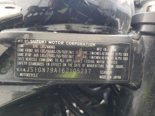 2006 SUZUKI GSX600 F JS1GN79A162105237