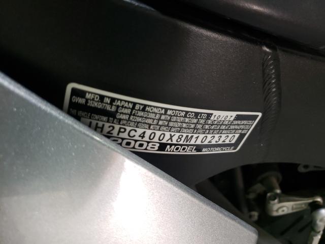 2008 HONDA CBR600 JH2PC400X8M102320
