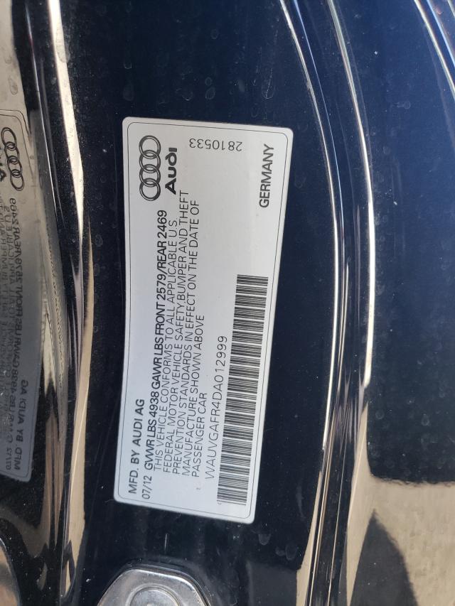 2013 AUDI S5 PRESTIG WAUVGAFR4DA012999