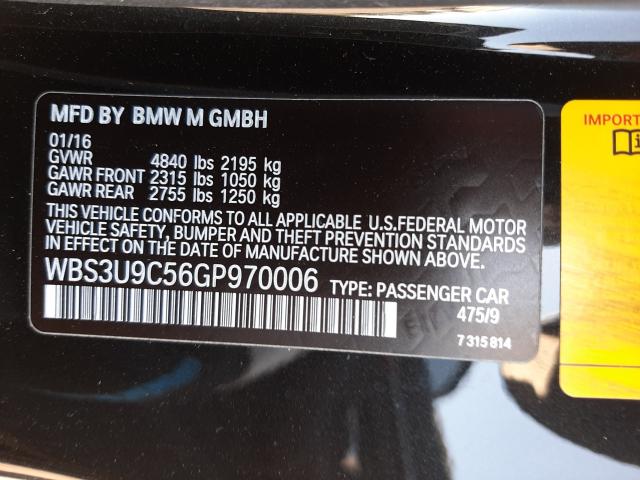 2016 BMW M4 WBS3U9C56GP970006