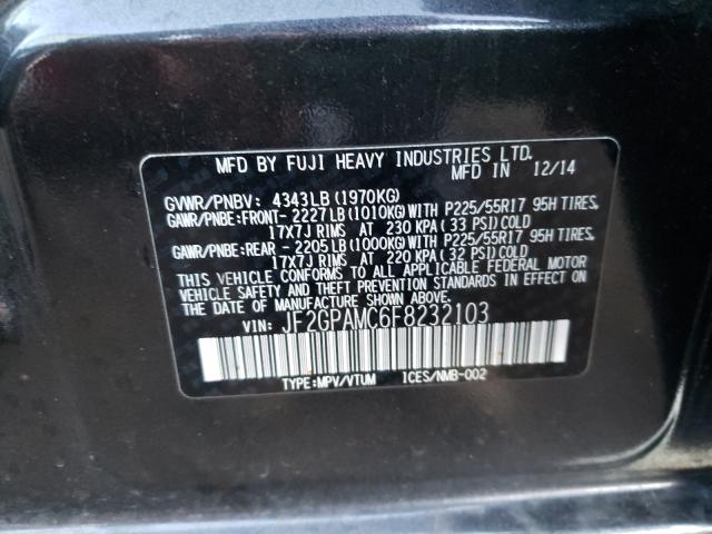 2015 SUBARU XV CROSSTR JF2GPAMC6F8232103