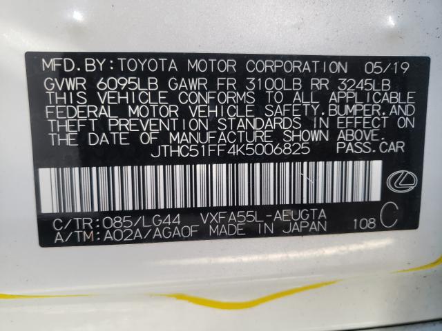 2019 LEXUS LS 500 BAS JTHC51FF4K5006825