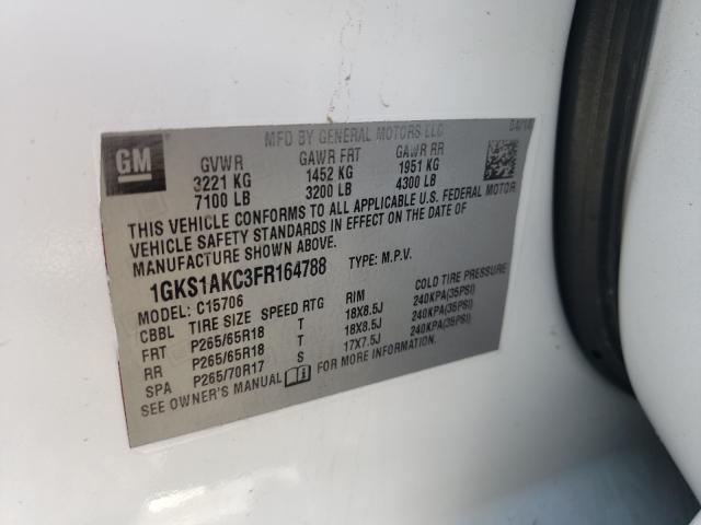 2015 GMC YUKON SLE 1GKS1AKC3FR164788