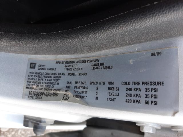 2010 GMC CANYON SLE 1GTDSCD91A8107003