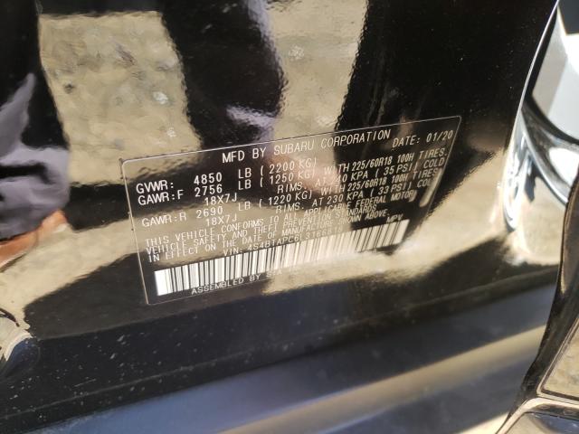 2020 SUBARU OUTBACK TO 4S4BTAPC6L3166818