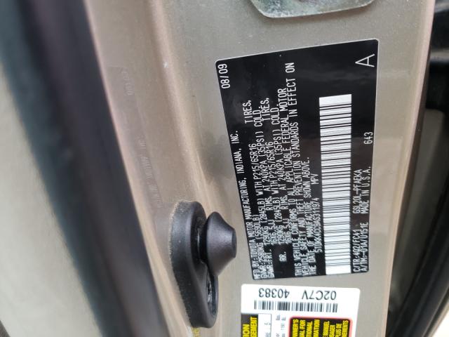 2010 TOYOTA SIENNA CE 5TDKK4CC9AS311974