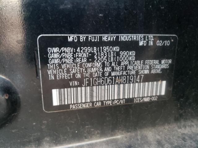 2010 SUBARU IMPREZA OU JF1GH6D61AH819147