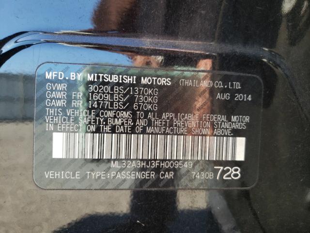 2015 MITSUBISHI MIRAGE DE ML32A3HJ3FH009549