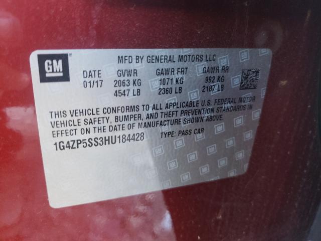 2017 BUICK LACROSSE E 1G4ZP5SS3HU184428