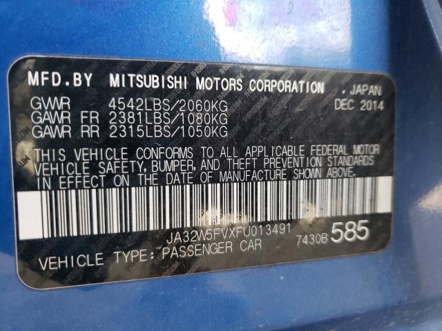 2015 MITSUBISHI LANCER EVO JA32W5FVXFU013491