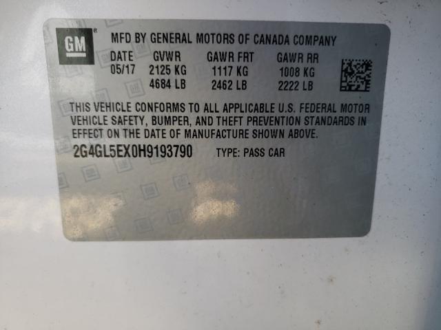 2017 BUICK REGAL SPOR 2G4GL5EX0H9193790