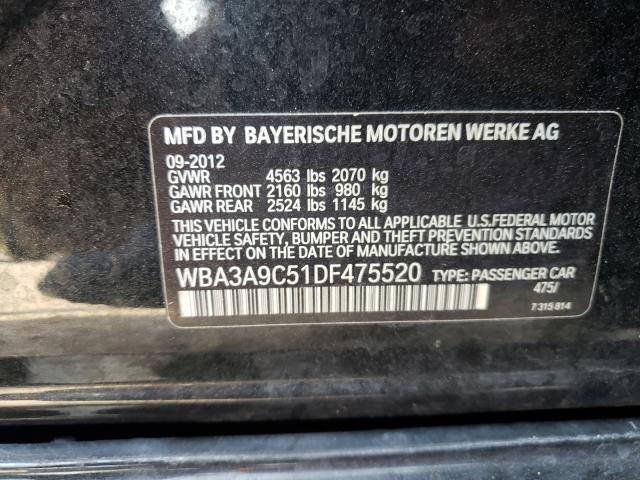 2013 BMW 335 WBA3A9C51DF475520