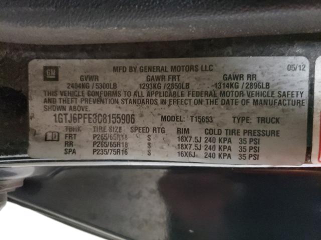 2012 GMC CANYON SLE 1GTJ6PFE3C8155906