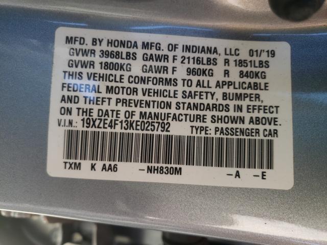 2019 HONDA INSIGHT LX 19XZE4F13KE025792