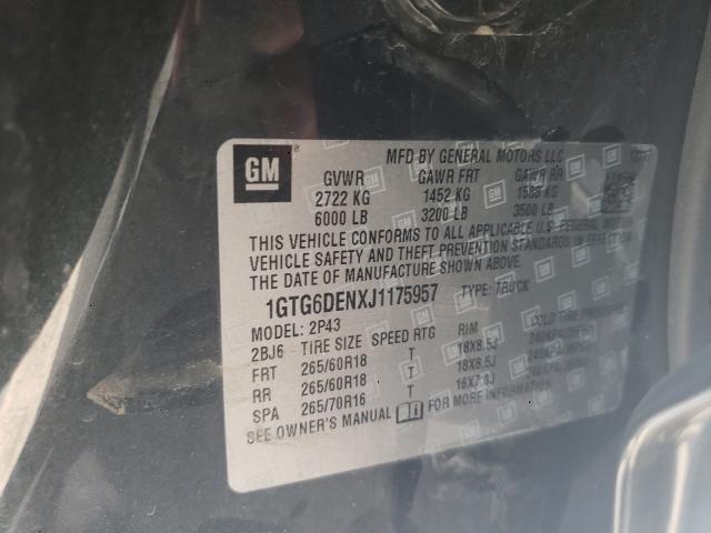 2018 GMC CANYON SLT 1GTG6DENXJ1175957
