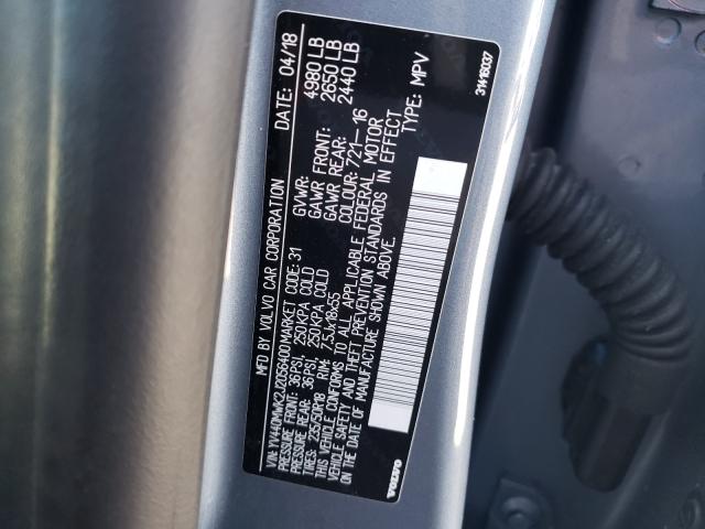 2018 VOLVO V60 CROSS YV440MWK2J2056400