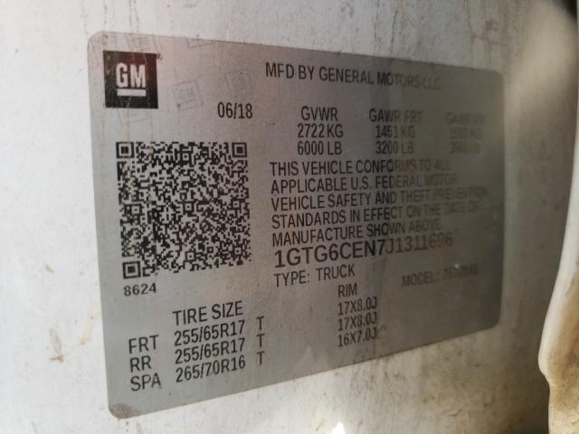 2018 GMC CANYON SLE 1GTG6CEN7J1311696