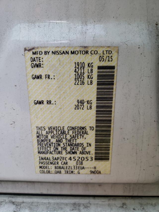 1N4AL3AP2FC452053 Nissan ALTIMA 2.5