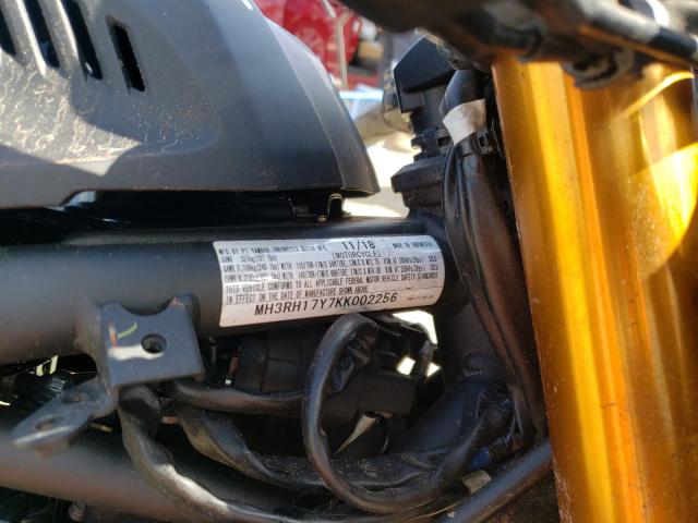 2019 YAMAHA YZFR3 MH3RH17Y7KK002256