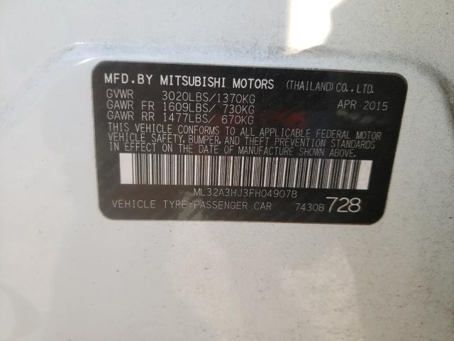 2015 MITSUBISHI MIRAGE DE ML32A3HJ3FH049078