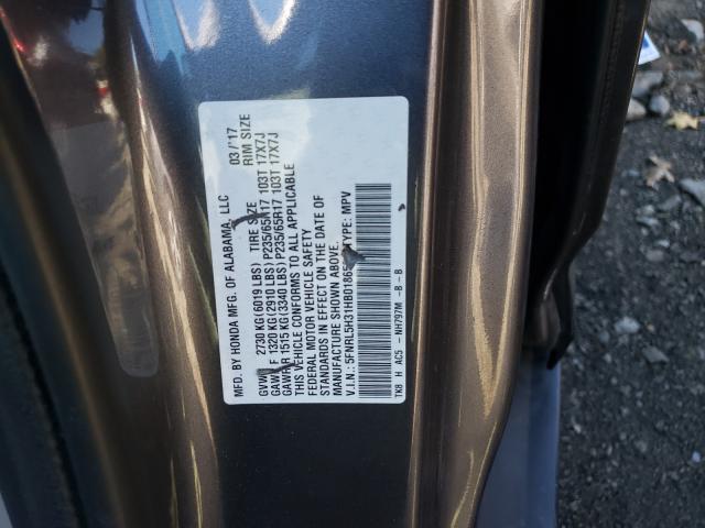 2017 HONDA ODYSSEY SE 5FNRL5H31HB018658
