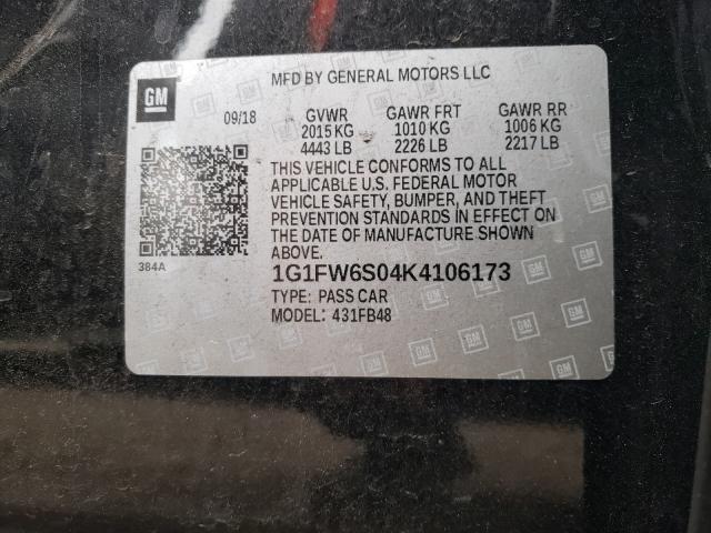 2019 CHEVROLET BOLT EV LT 1G1FW6S04K4106173