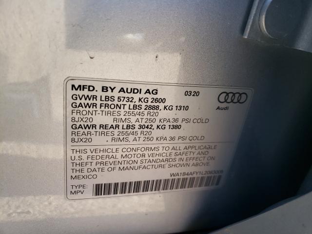2020 AUDI SQ5 PREMIU WA1B4AFY1L2083005
