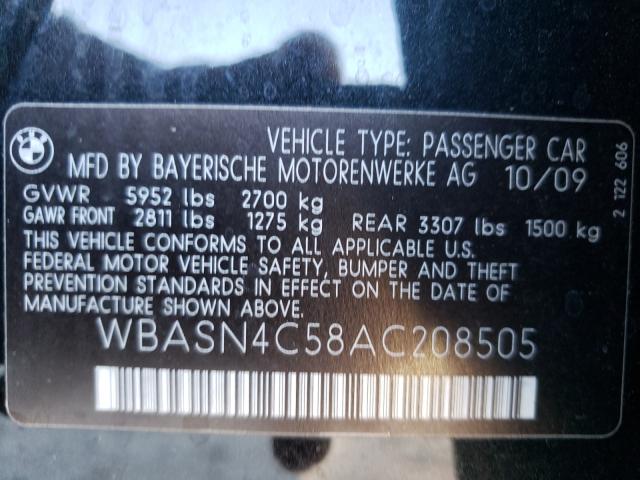 2010 BMW 550 GT WBASN4C58AC208505