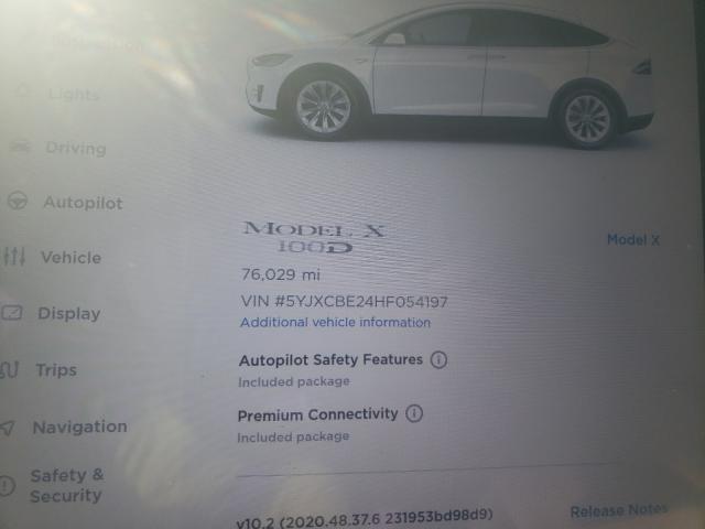 2017 TESLA MODEL X 5YJXCBE24HF054197