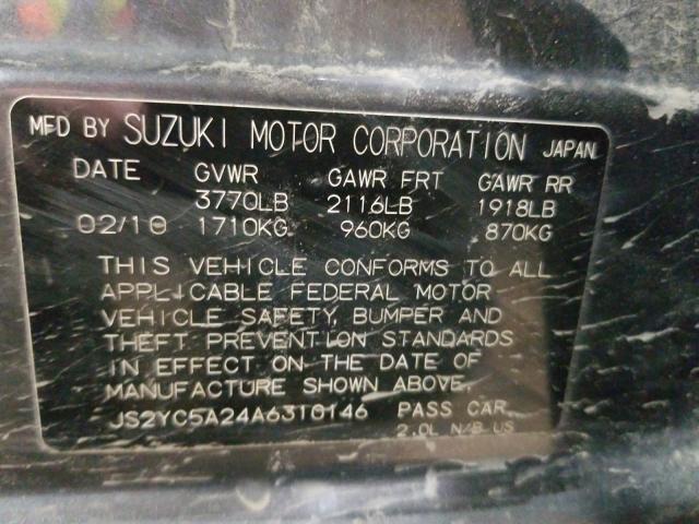 2010 SUZUKI SX4 LE JS2YC5A24A6310146
