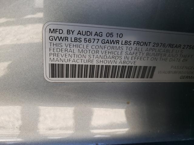 2010 AUDI S6 PRESTIG WAUBNBFB0AN083171