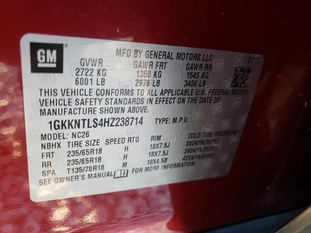 2017 GMC ACADIA ALL 1GKKNTLS4HZ238714