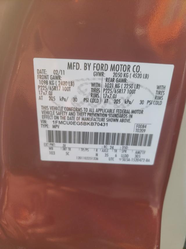 2011 FORD ESCAPE LIM 1FMCU0EG5BKB70431