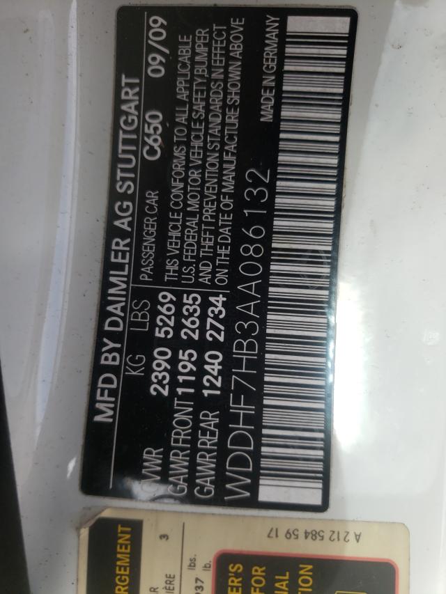 2010 MERCEDES-BENZ E 63 AMG WDDHF7HB3AA086132